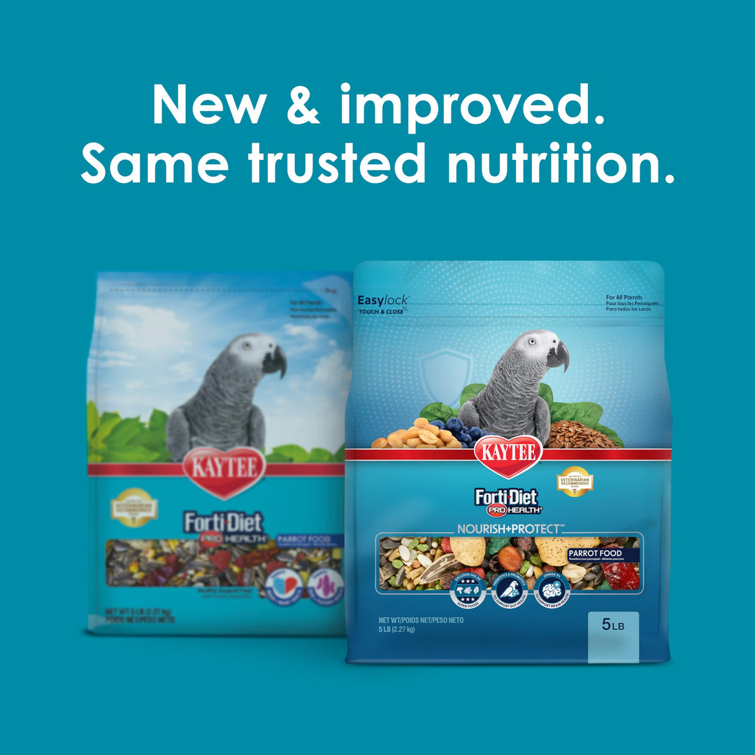Kaytee Forti-Diet Pro Health Nourish+Protect Parrot Food, 5 Pounds