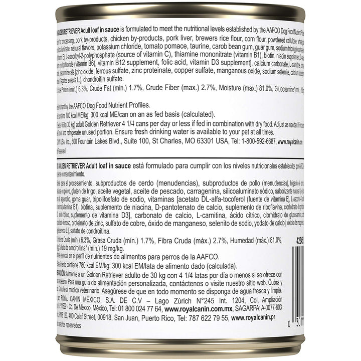 ROYAL CANIN Golden Retriever Adult Wet Dog Food, 13.5 oz, 12-Pack