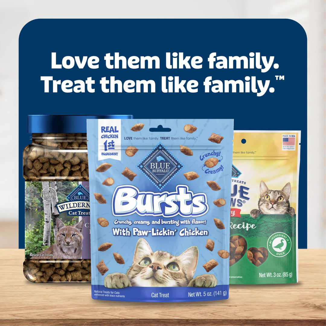 Blue Buffalo Bursts Chicken Crunchy &amp; Creamy Cat Treats, 5 oz