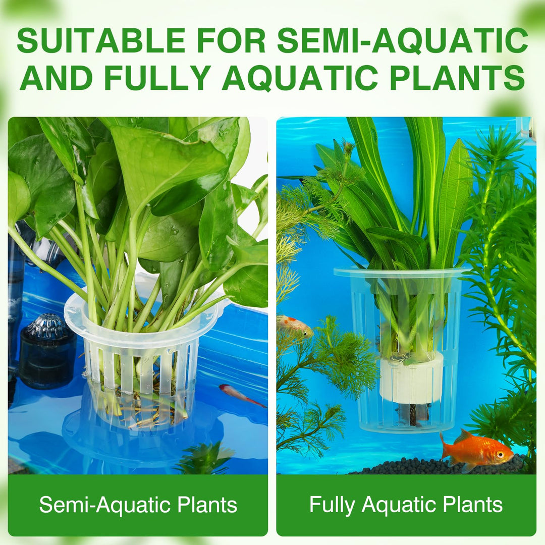 Borlech New Upgraded Large Aquarium Plant Holder with 1.57-inch Extension Hooks and Suction Cups for Fish Tank Aquaponic Plant Cultivation and Aquascape Accessories Decorations (2 Pack) Transparent
