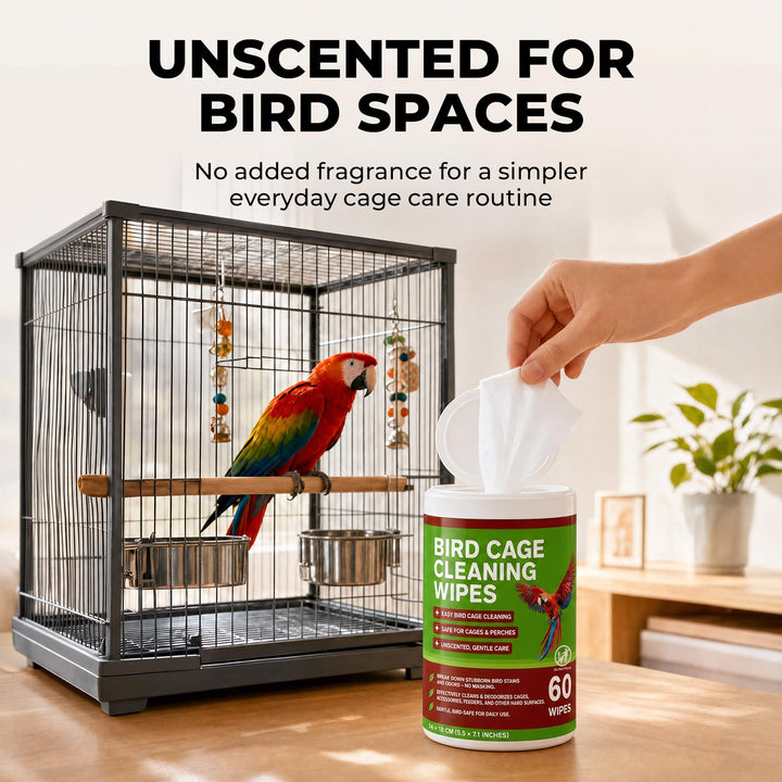 Utadaho Bird Cage Cleaning Wipes, Unscented Wipes for Parrots &amp; Pet Birds