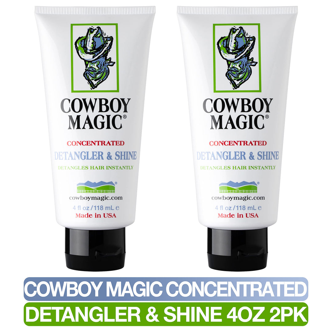 Cowboy Magic Detangler &amp; Shine for Horse, 4 oz - 2 Pack Conditioner, White