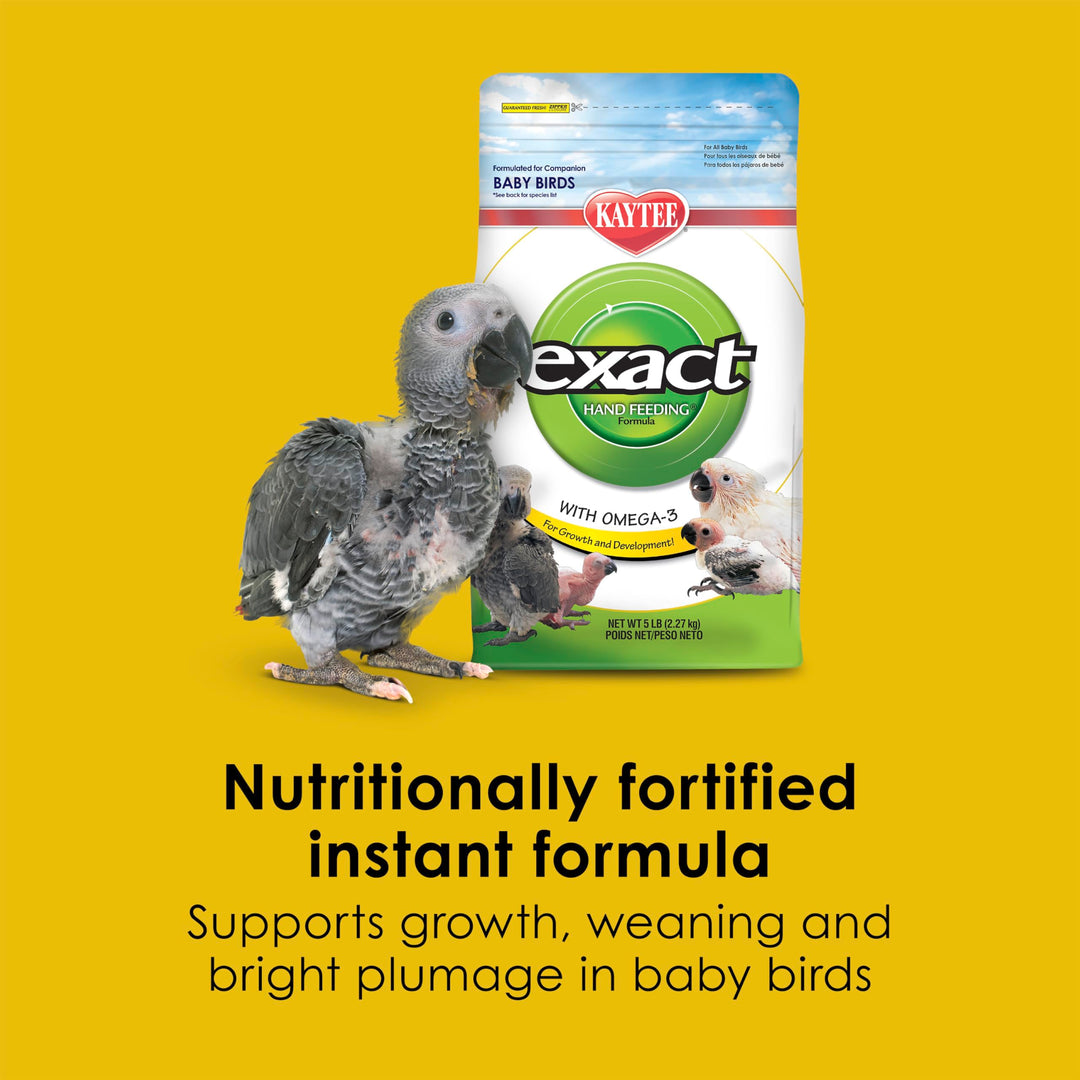 Kaytee Exact Hand Feeding Formula Baby Bird Food for Baby Birds, 5 Pounds