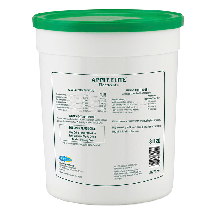 Farnam Apple Elite Horse Electrolyte Powder, Replaces Minerals Lost in Sweat During Exercise, Extreme Weather &amp; Stressful Conditions, 5 lb., 40 Day Supply (Pack of 2)