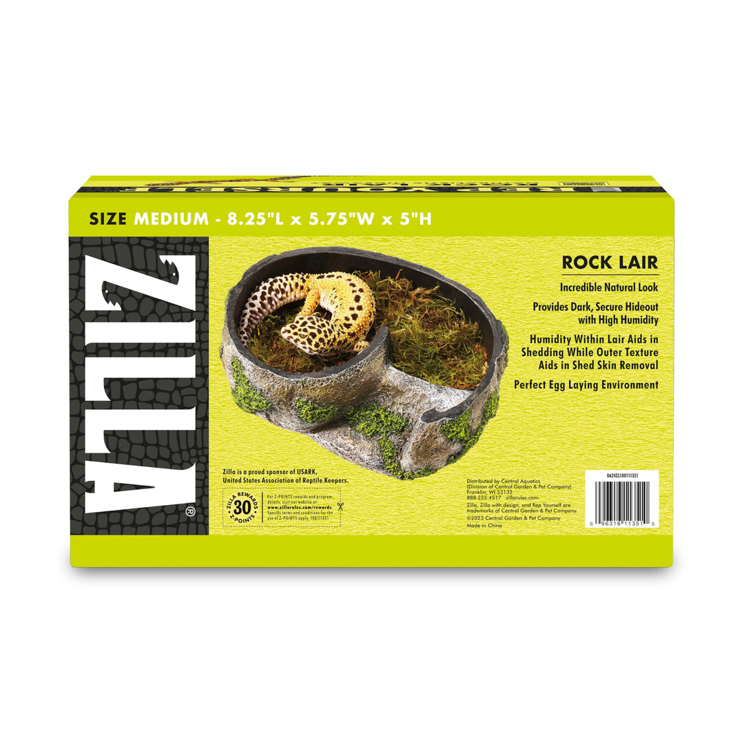 Zilla Rock Lair Naturalistic Hide for Snakes and Lizards, Medium
