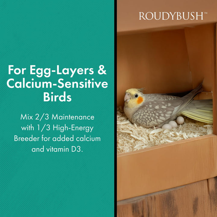 RoudyBush Daily Maintenance Bird Food, Crumble Pellets, 2.75 lb