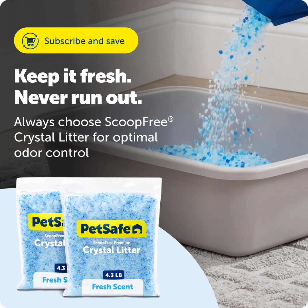 PetSafe ScoopFree Premium Crystal Cat Litter, Fresh Scent, 4.3 lb, 2-Pack