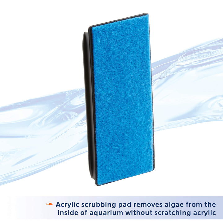 Aqueon Aquarium Algae Scraper, Fish Tank Magnetic Glass Cleaner for Glass/Acrylic, Large