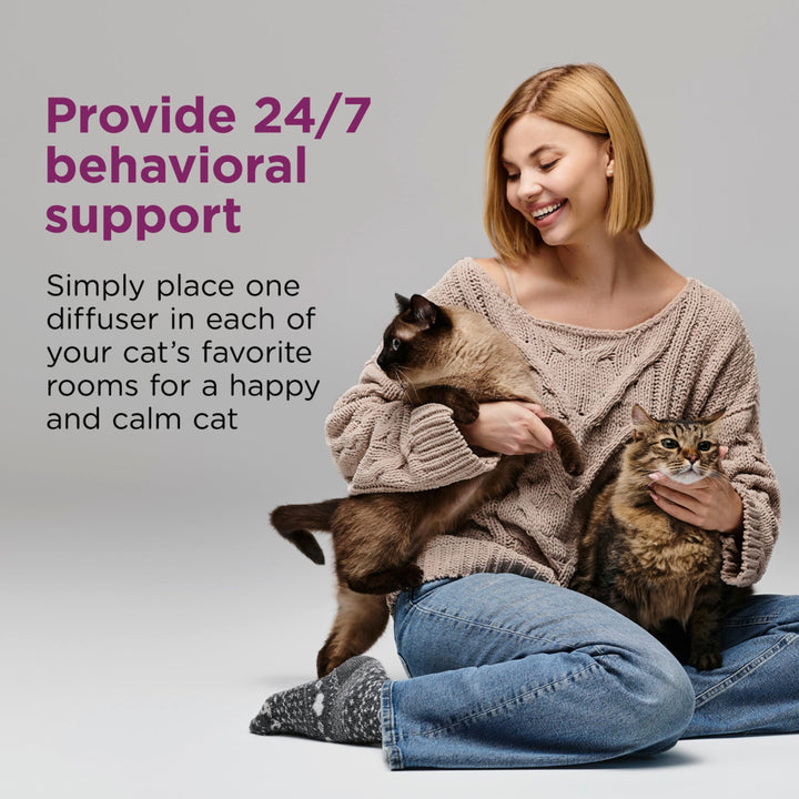 Comfort Zone Multi Cat Calming 3 Room Value Kit, 3 Diffusers &amp; 6 Refills