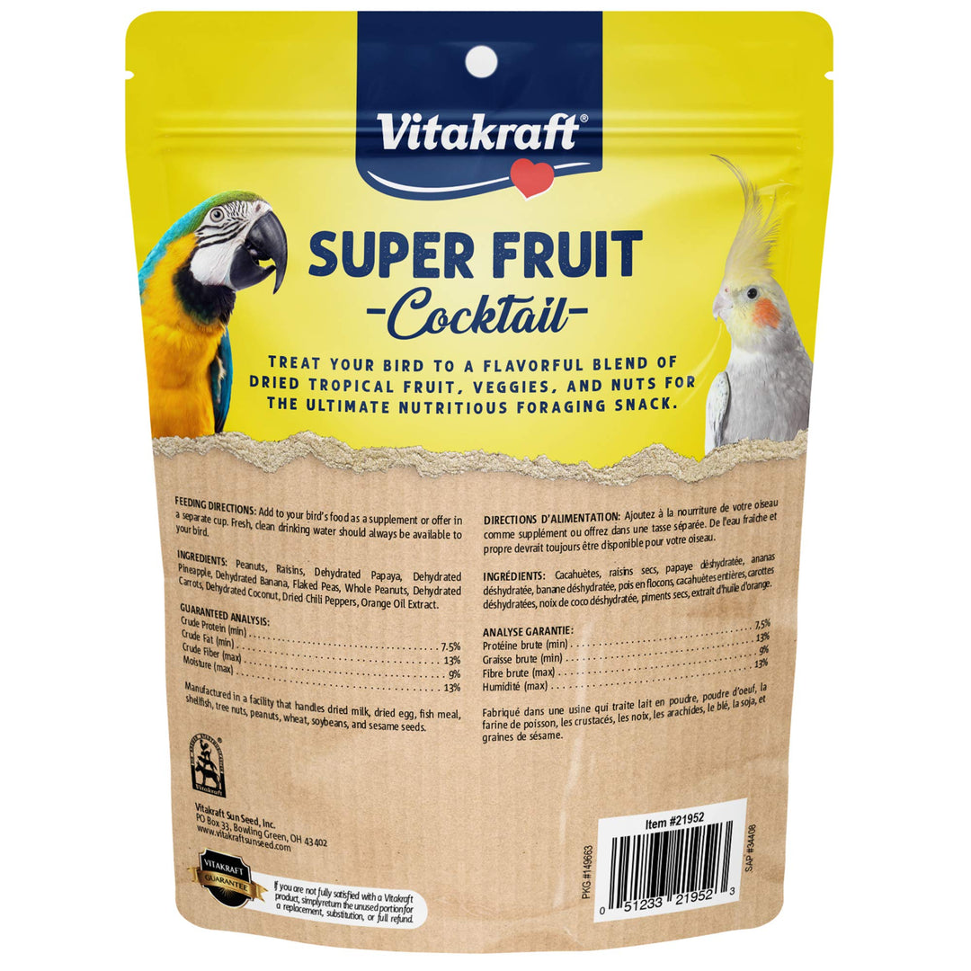 Vitakraft Super Fruit Cocktail Parrot and Cockatiel Treat 20 oz.