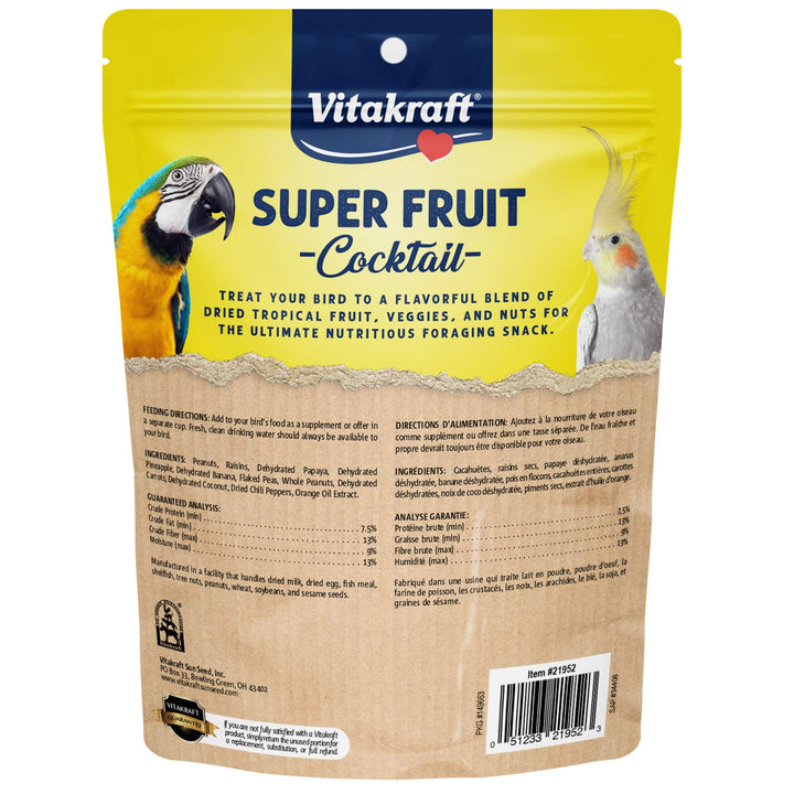 Vitakraft Super Fruit Cocktail Parrot and Cockatiel Treat 20 oz.