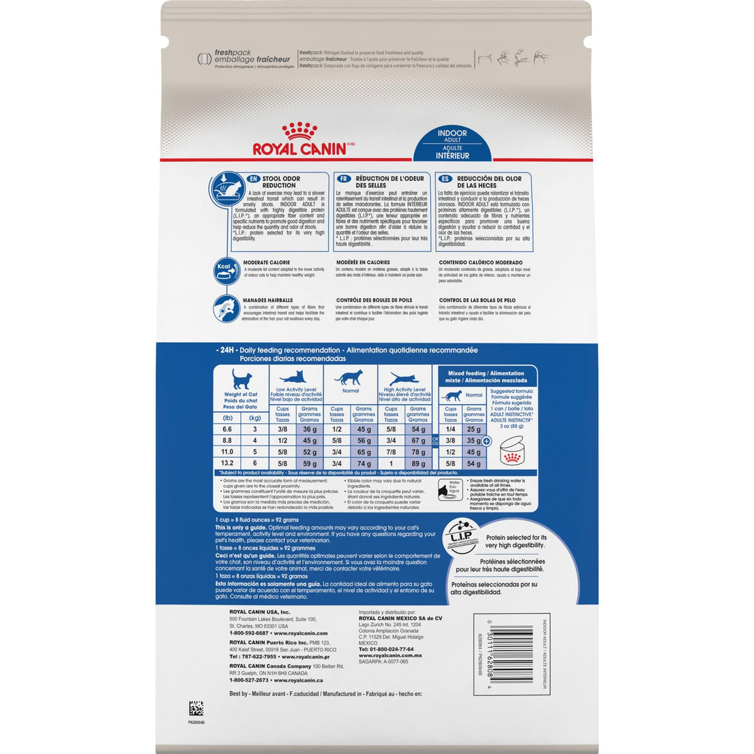 Royal Canin Feline Health Nutrition Indoor Adult Dry Cat Food, 15 lb Bag