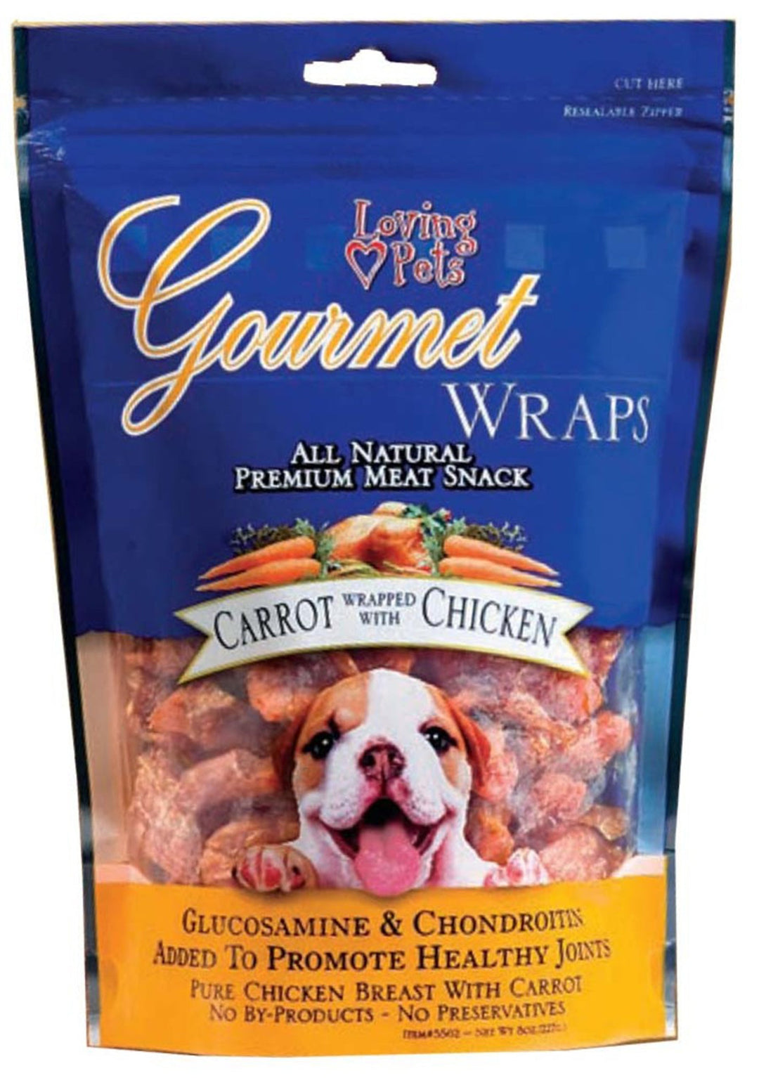 Loving Pets Gourmet Wraps Dog Treat Carrot  Chicken, 1ea/6 oz