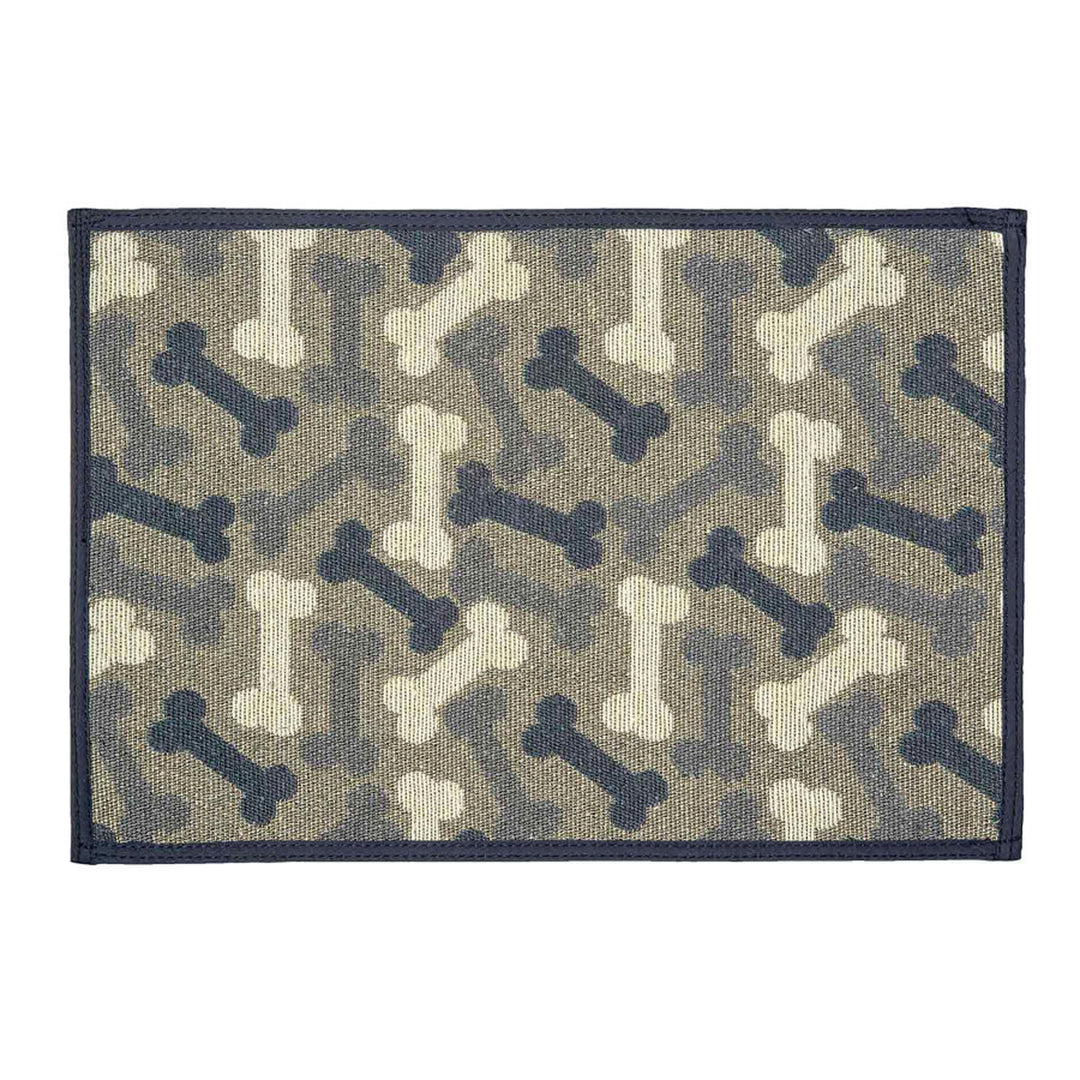 Loving Pets Bella Fashion Mats Bones, Denim, 1ea/One Size