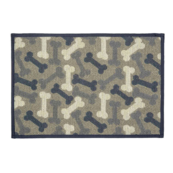 Loving Pets Bella Fashion Mats Bones, Denim, 1ea/One Size