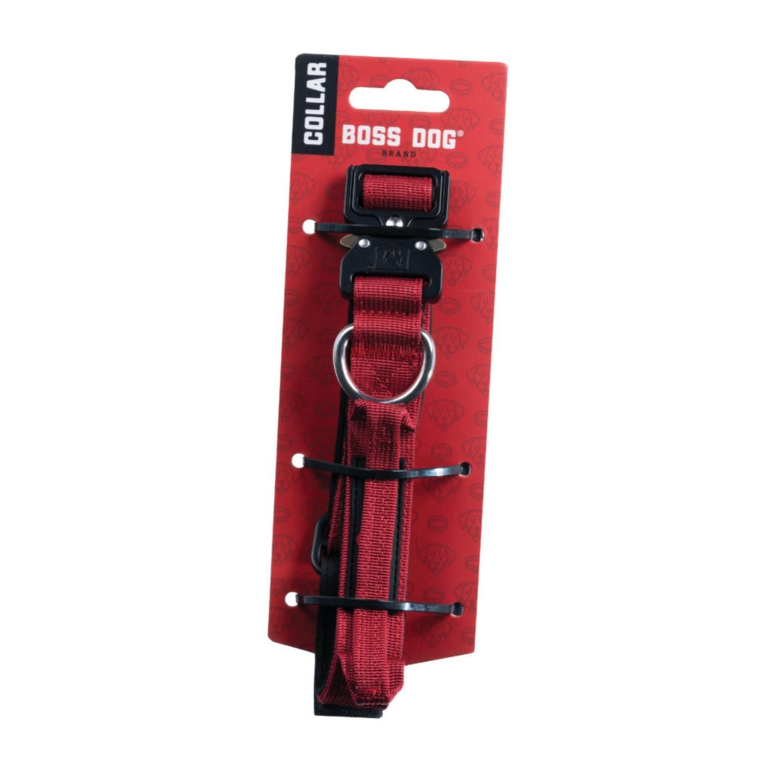 Boss Dog Tactical Adjustable Dog Collar Red, 1ea/SM, 1316 in