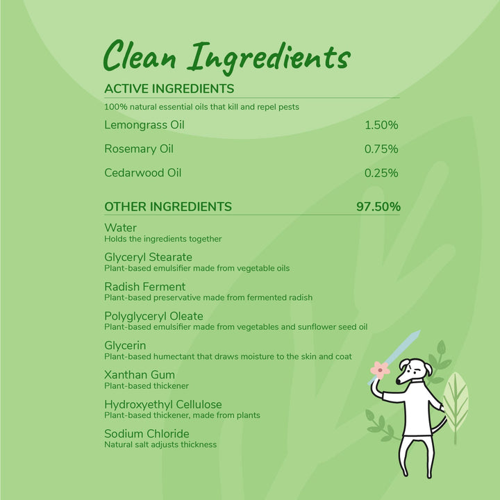 Kin+Kid Flea/Tick Lemongrass Protect Spray 12oz.