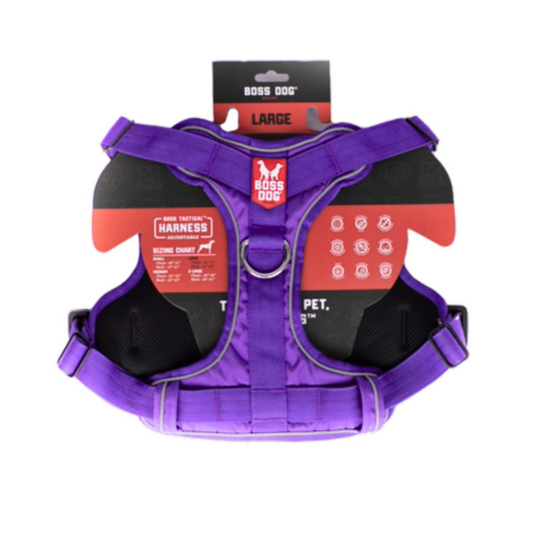 Boss Dog Tactical Dog Harness Purple, 1ea/LG