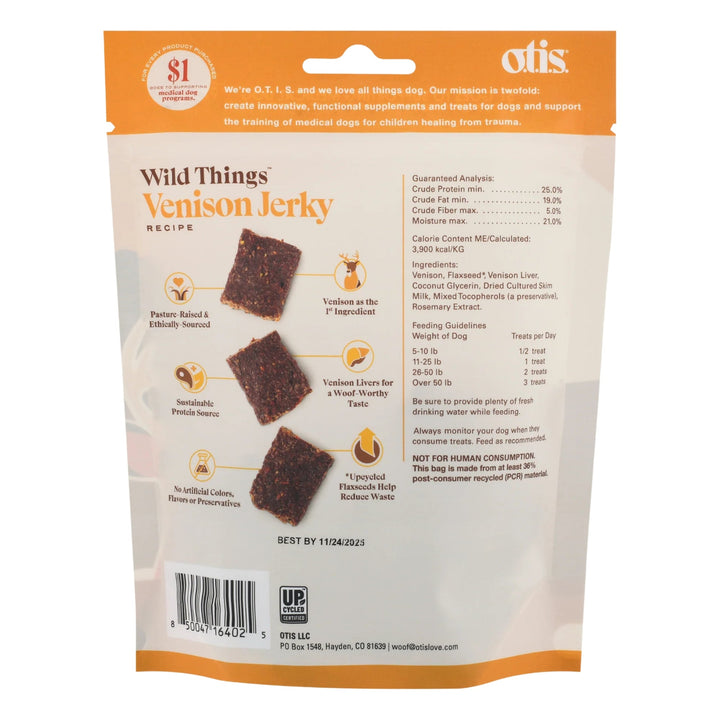 Otis Dog Wild Things Venison Jerky 4oz.
