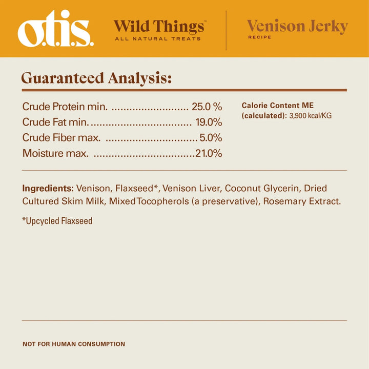 Otis Dog Wild Things Venison Jerky 4oz.