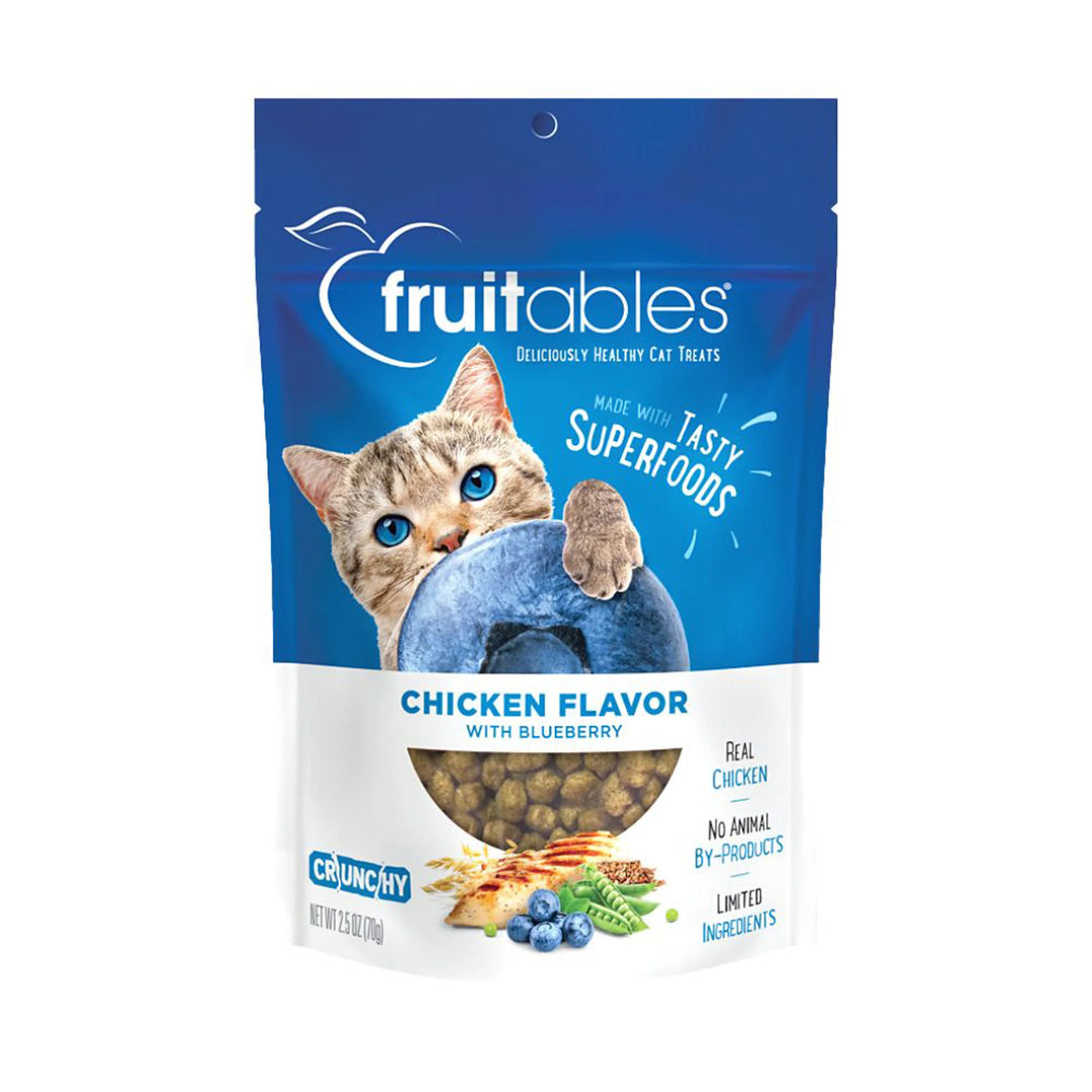 Fruitables Limited Ingredient Crunchy Cat Treats Chicken w/Blueberry 1ea/2.5 oz
