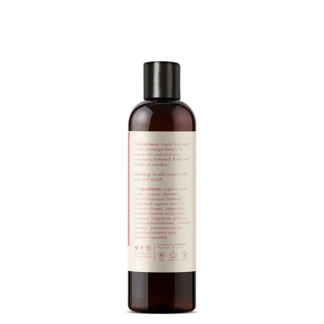 Kin+Kid Coat Oatmeal Calm Rose 12oz. Kin Organics Shampoo