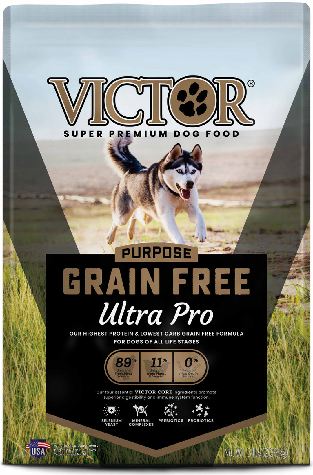 Victor Super Premium Dog Food Purpose Grain Free Ultra Pro Dry Dog Food Beef & Chicken 5lb