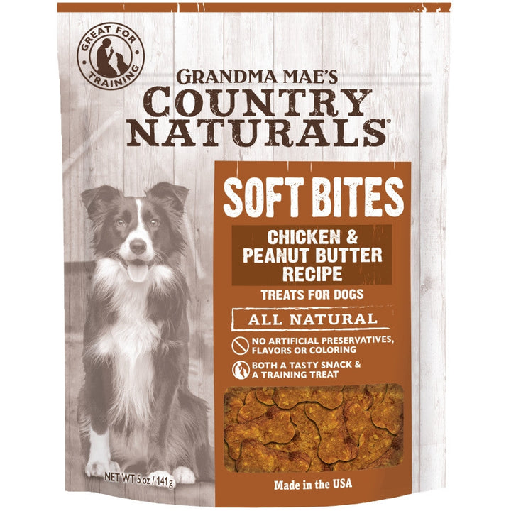 Grandma Mae's Country Naturals Soft Bites Dog Treats Chicken & Peanut Butter 1ea/5oz.