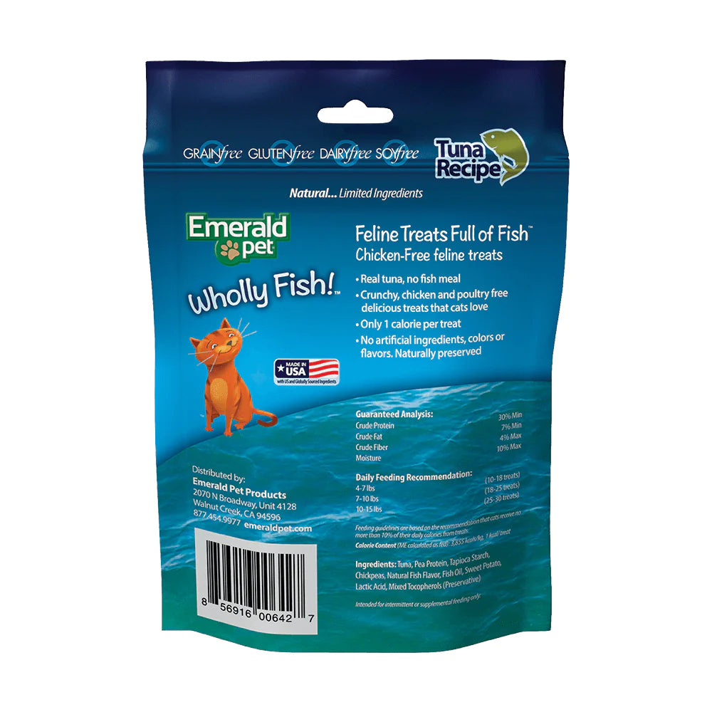 Emerald Pet Wholly Fish! Crunchy Cat Treats Tuna 1ea/3 oz