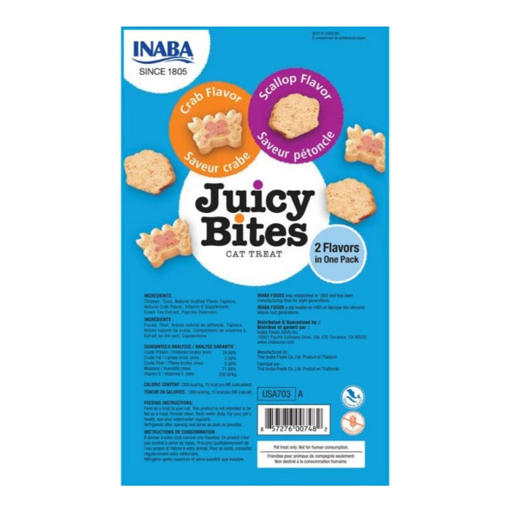 Inaba Juicy Bites Cat Treats Scallop/Crab .4oz. 3 Pk (Case of 6)