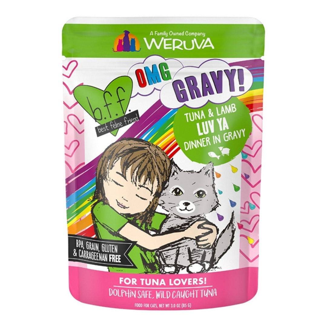 BFF Cat Omg Gravy Luv Ya Tuna & Lamb 3oz. Pouch - (Case of 12)