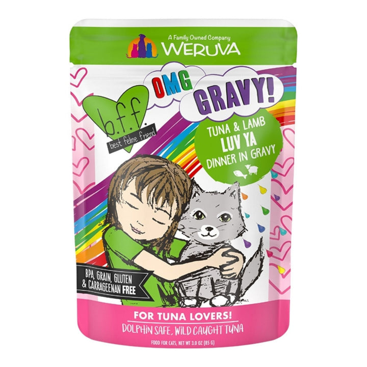 BFF Cat Omg Gravy Luv Ya Tuna & Lamb 3oz. Pouch - (Case of 12)