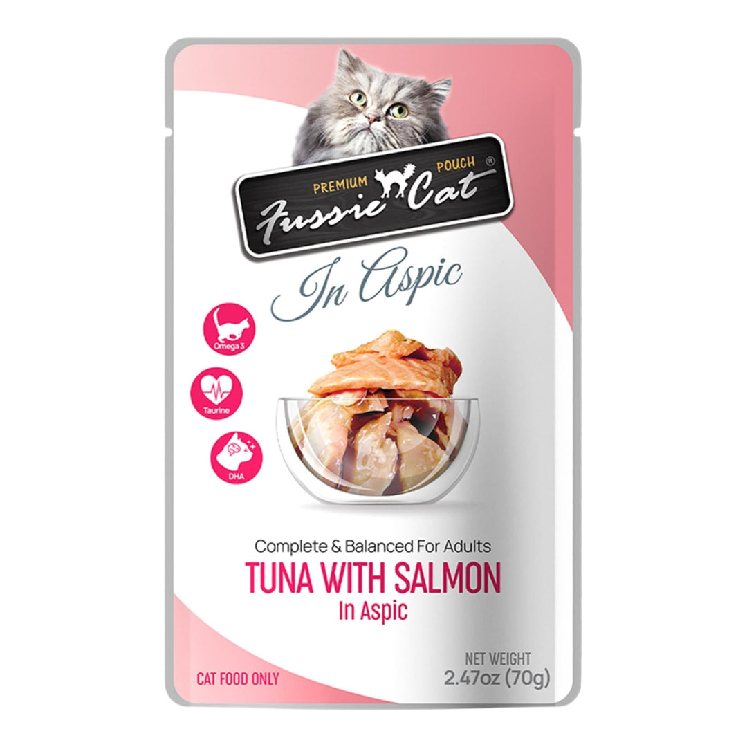 Fussie Cat Premium Tuna with Salmon in Aspic 2.47oz. Pouch Default Title