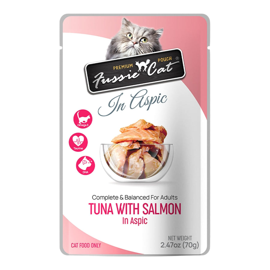 Fussie Cat Premium Tuna with Salmon in Aspic 2.47oz. Pouch Default Title