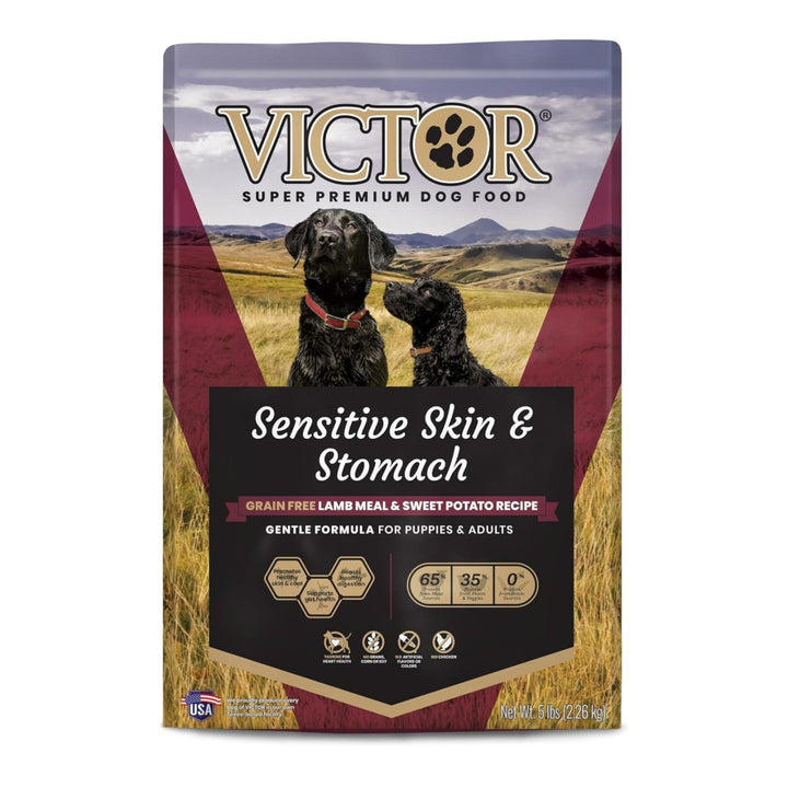 Victor Super Premium Dog Food Sensitive Skin & Stomach Grain Free Lamb & Sweet Potato, 1ea/5 lb