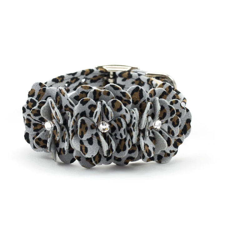 Cheetah Couture Tinkie's Garden Flower Collar-TC-Platinum Cheetah-