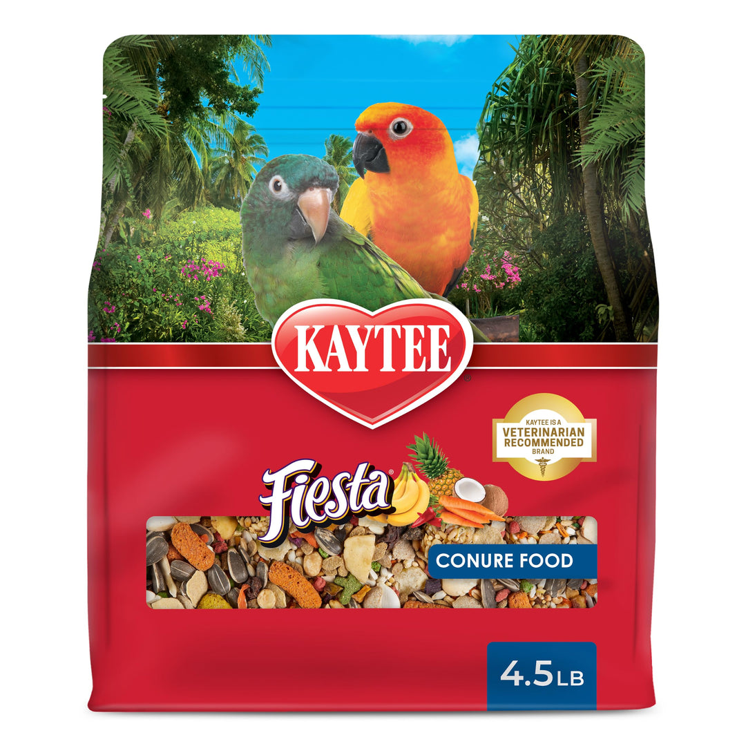 Kaytee Fiesta Conure Bird Food, Nutritious Fun Blend, 4.5 Pounds
