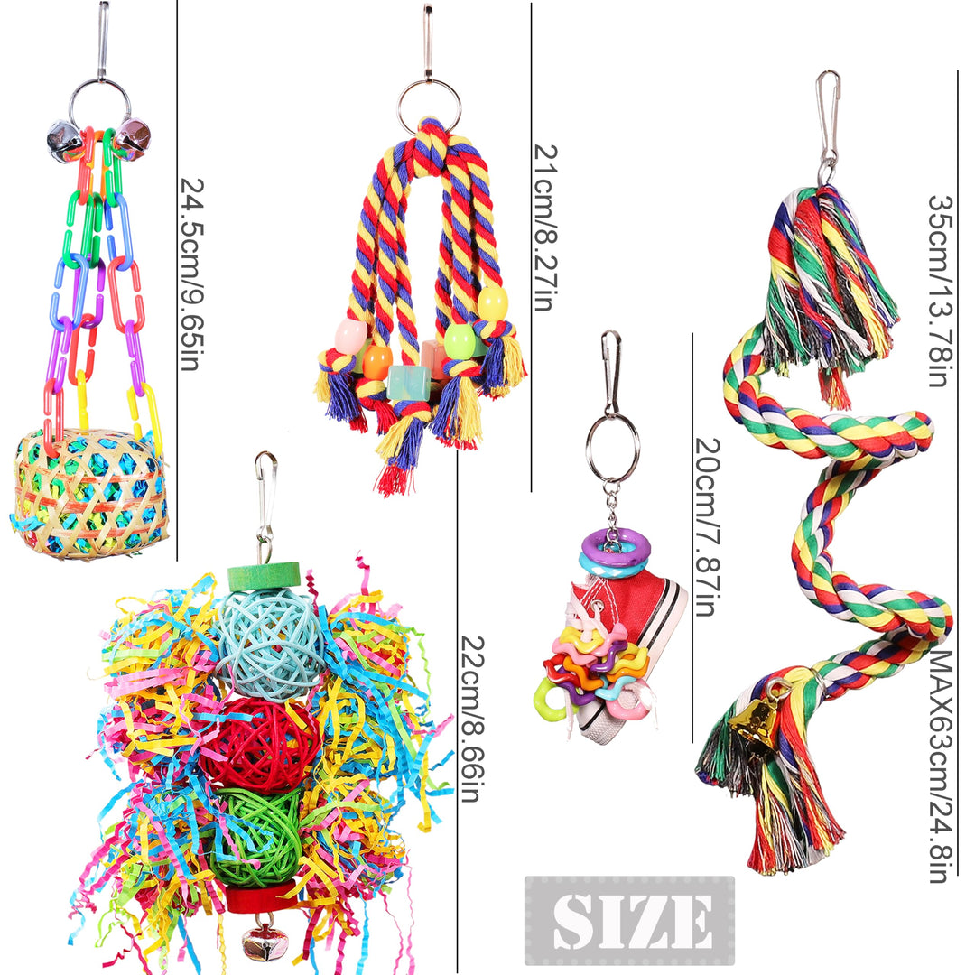 ESRISE Parrot Parakeet Bird Toys, Cockatiel Budgies Cage Toys