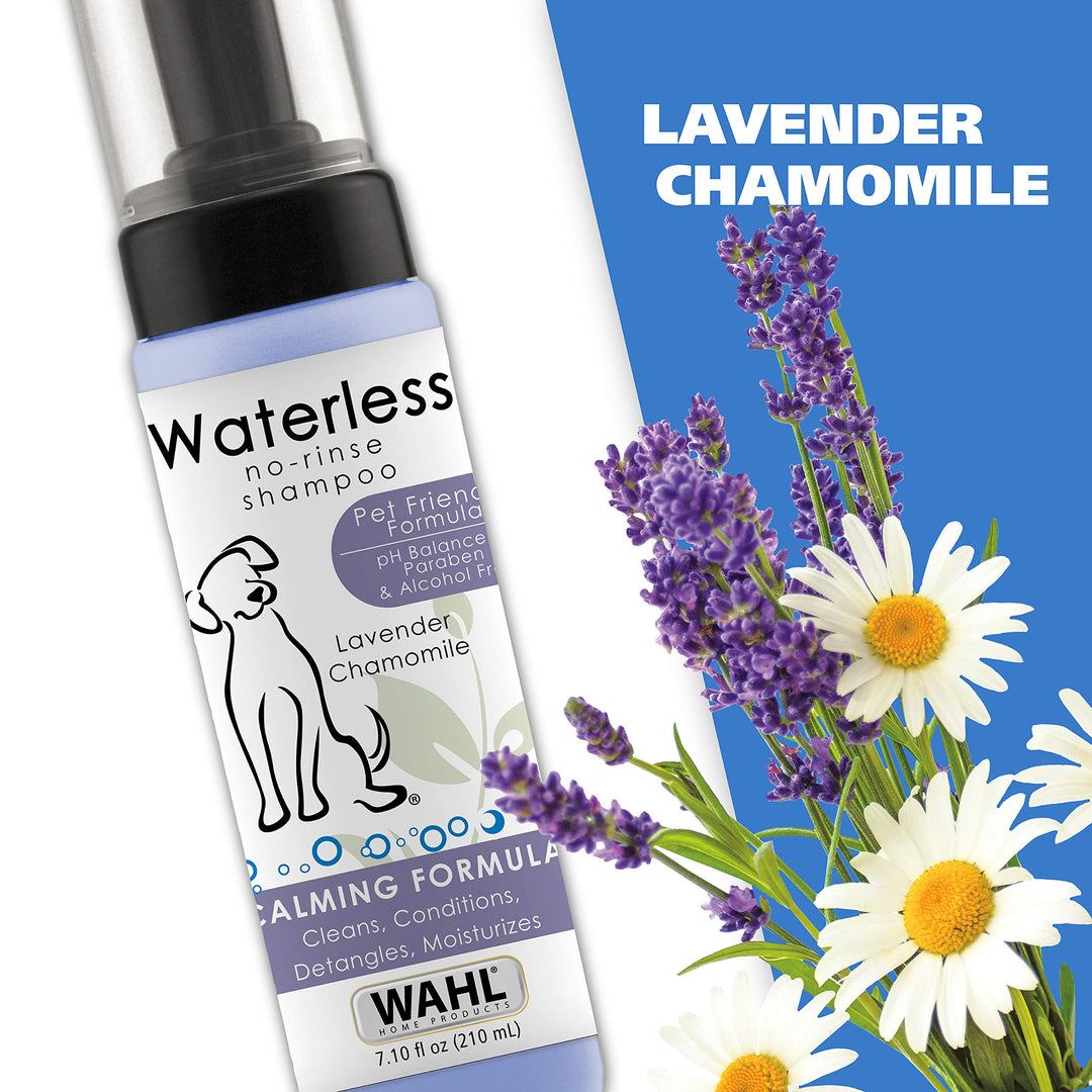 Wahl Waterless No Rinse Shampoo for Animals, Lavender Chamomile, 7.1 oz
