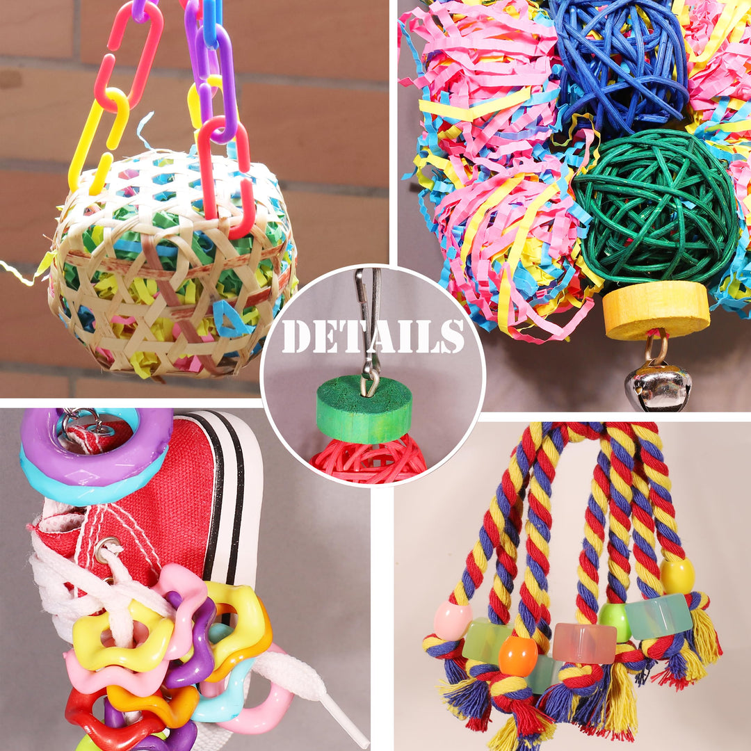 ESRISE Parrot Parakeet Bird Toys, Cockatiel Budgies Cage Toys