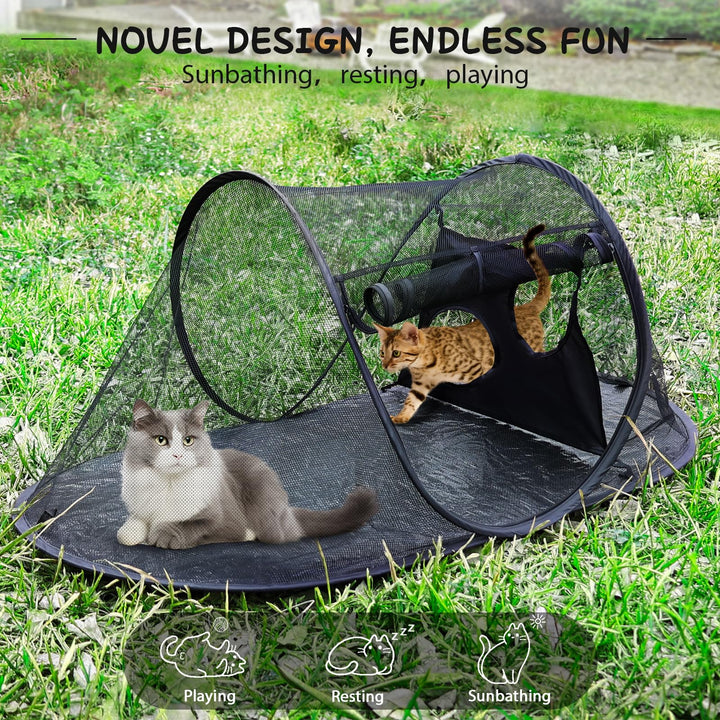 Tailtastic PopUp Cat Tent for Outdoor, Portable Enclosure for Yard &amp; Travel