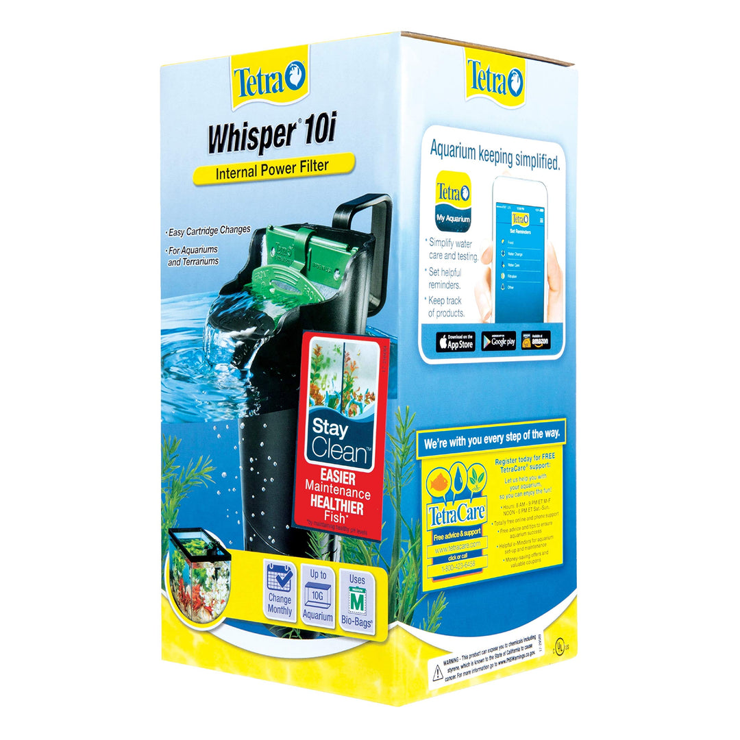Tetra Whisper 85 GPH Internal Power Filter For Aquariums