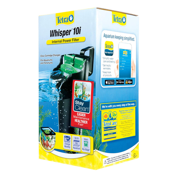 Tetra Whisper 85 GPH Internal Power Filter For Aquariums