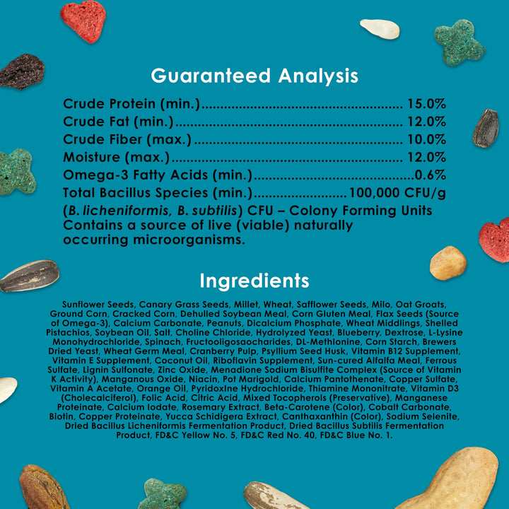 Kaytee Forti-Diet Pro Health Nourish+Protect Conure &amp; Lovebird Food, 4 lb