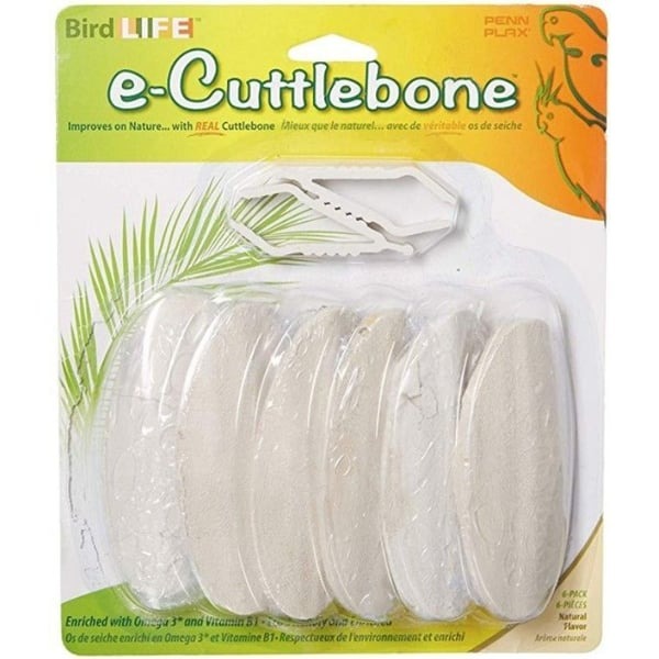 Penn Plax Bird Life E2 Natural Flavor Cuttlebone - 6 count-