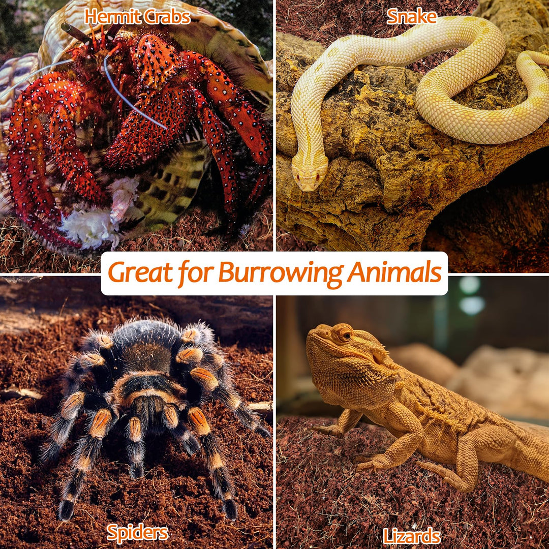 Riare 2 Pack Natural Coconut Fiber Substrate, Coco Coir Reptile Bedding