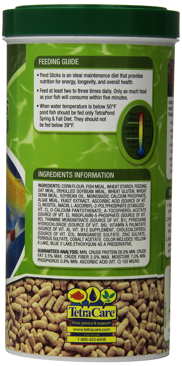 Tetra Pond Sticks, Fish Food, for Goldfish and Koi, 3.53 Ounces | Pack of 2 | Healthy Nutrition