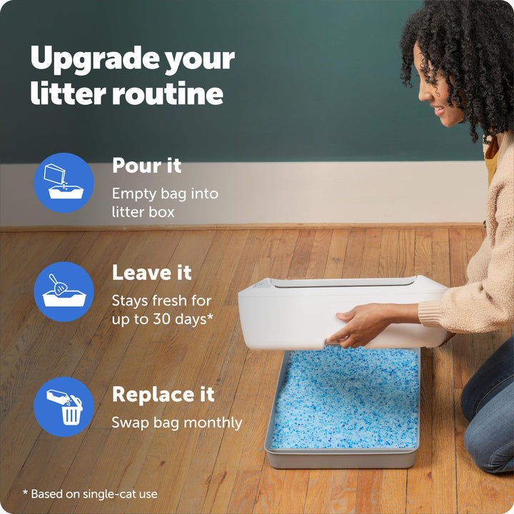 PetSafe ScoopFree Premium Crystal Cat Litter, Fresh Scent, 4.3 lb, 2-Pack