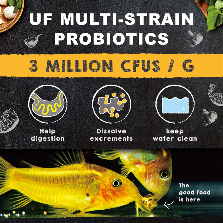 Ultra Fresh Bottom Feeder Fish Food, Sword Prawns, Natural Protein, Balanced Diet, for Catfish, Corydoras, Loaches, Tropical Shrimp Pie 2.05 Ounces (Pack of 2)