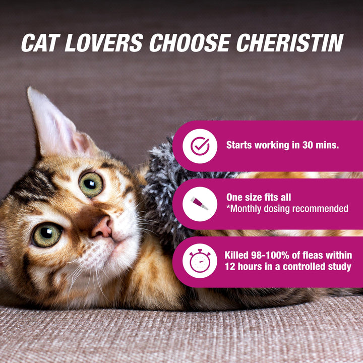 Cheristin Flea Treatment &amp; Prevention for Cats Over, 6ct